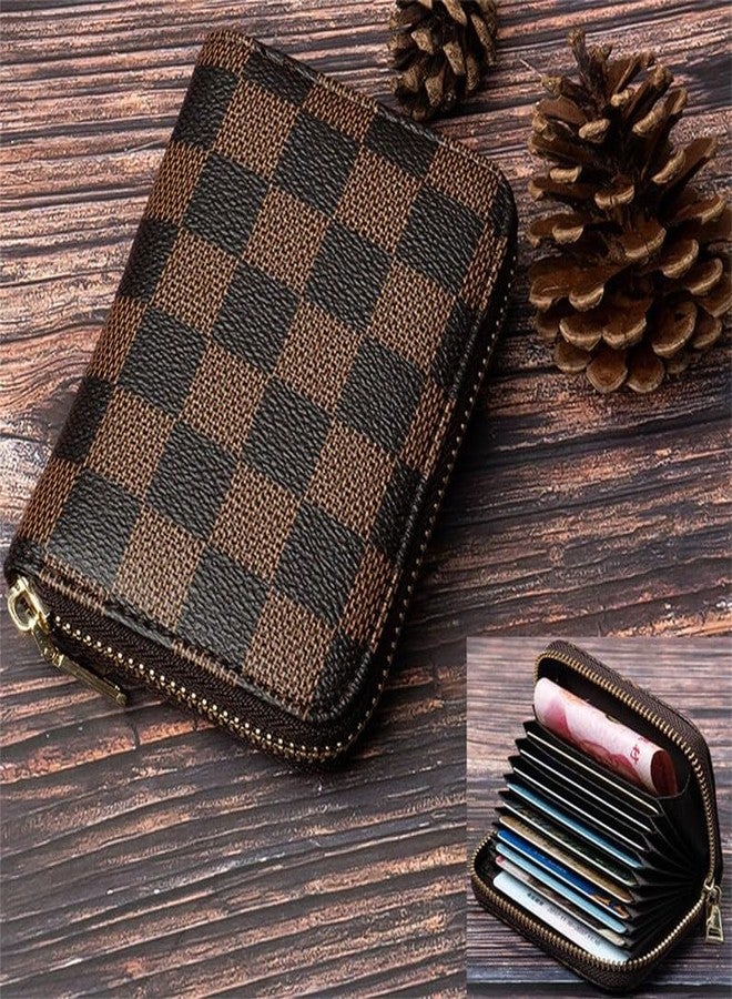 Khakhi 11 Slots RFID Horizontal Credit Card Holder for Women - (Genuine Leather) (11 x 2 x 8 cm) (Brown) - Image 3